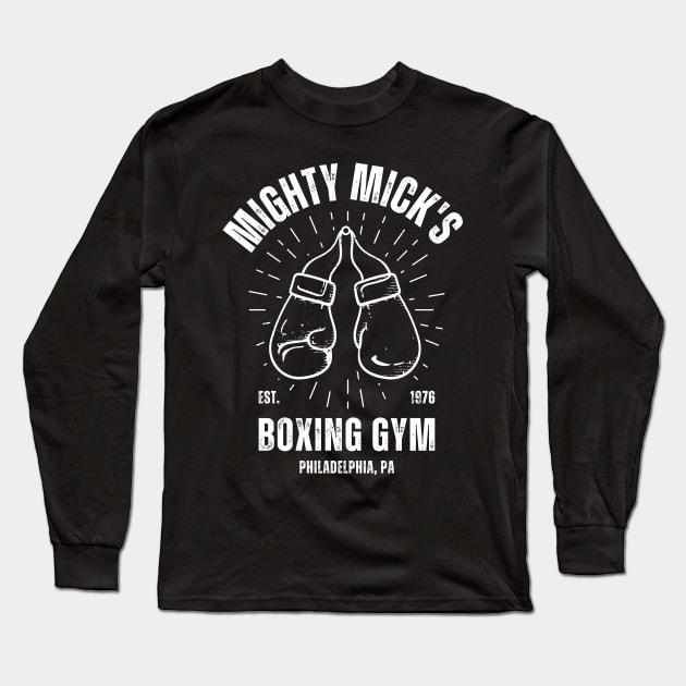 Vintage Mighty Mick's Boxing Gym Philly 70s Long Sleeve T-Shirt by Menras